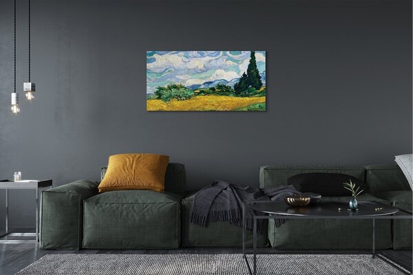Stampa quadro su tela Art Meadow Cypressy 100x50 cm