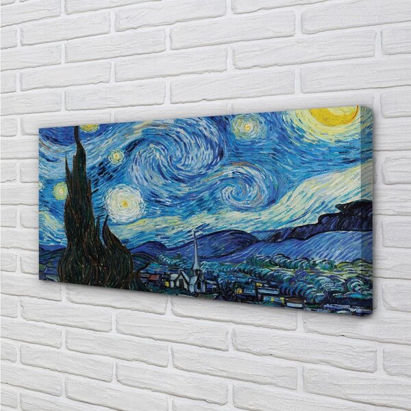 Quadro su tela Arte notturna stataria 100x50 cm