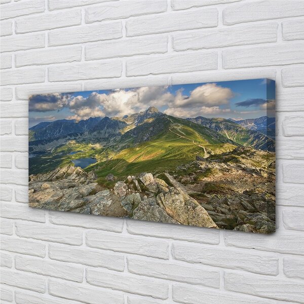 Quadro su tela Lago delle montagne 100x50 cm