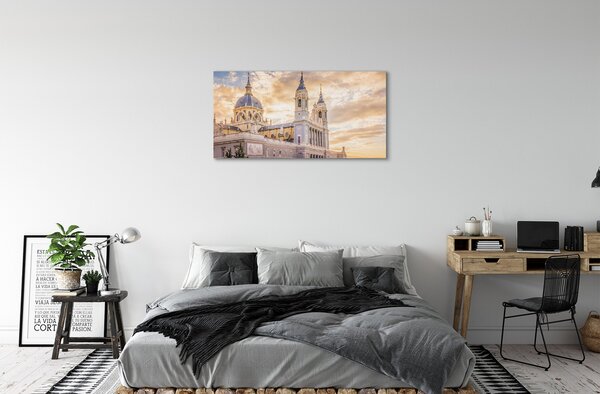 Foto quadro su tela Sunset della Cattedrale Spagna 100x50 cm