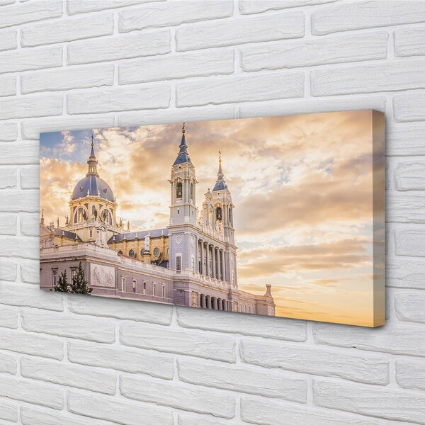 Foto quadro su tela Sunset della Cattedrale Spagna 100x50 cm
