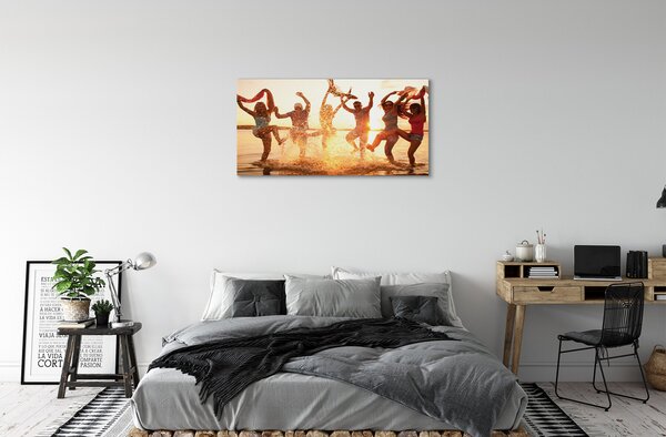 Quadro su tela Persone occidentali del mare 100x50 cm