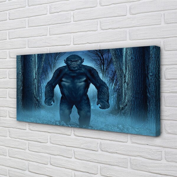 Quadro su tela Foresta di alberi gorilla 100x50 cm