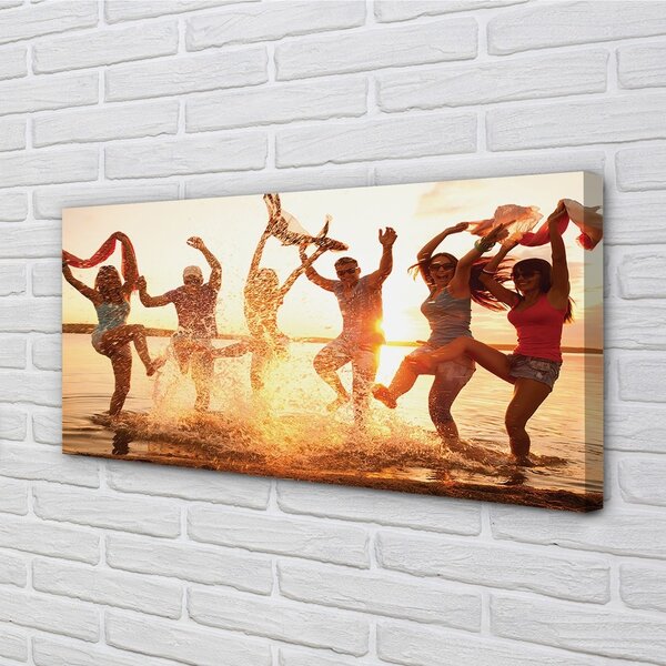 Quadro su tela Persone occidentali del mare 100x50 cm