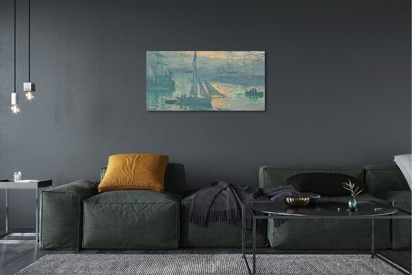 Quadro su tela Barca a vela d'arte a est 100x50 cm