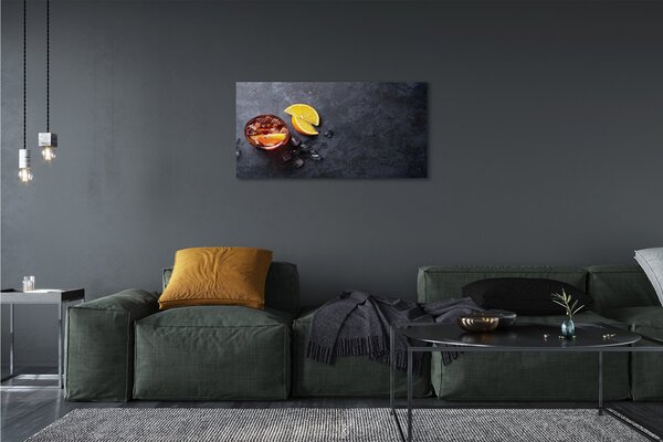 Quadro su tela Tè al limone congelato 100x50 cm