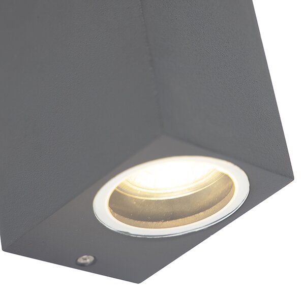 Set di 2 applique moderne grigio scuro 2 luci IP44 - Baleno