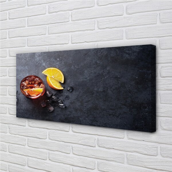 Quadro su tela Tè al limone congelato 100x50 cm
