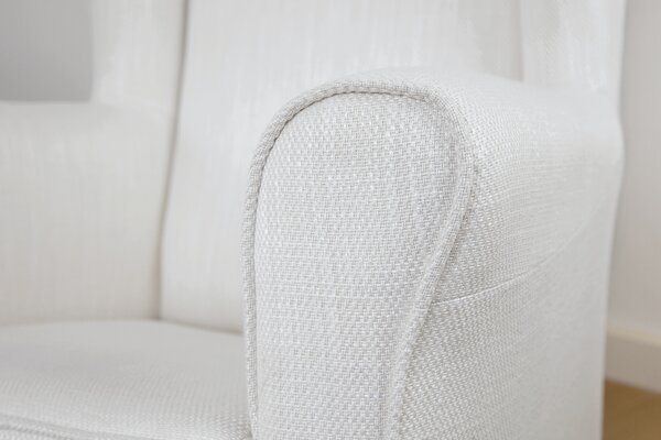 Micuna Poltrona a Dondolo Moderna in Ecopelle Dimensioni 74x82x99 colore Bianco - Nanny