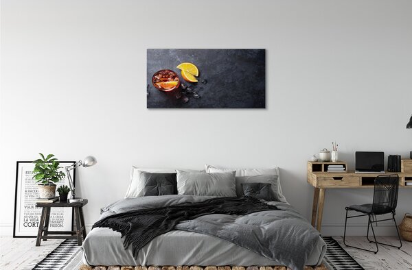 Quadro su tela Tè al limone congelato 100x50 cm