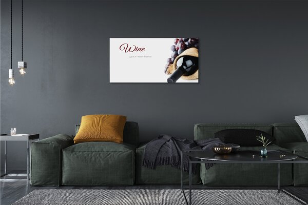 Quadro su tela Uva da vino 100x50 cm