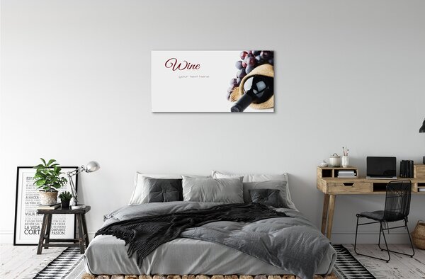 Quadro su tela Uva da vino 100x50 cm
