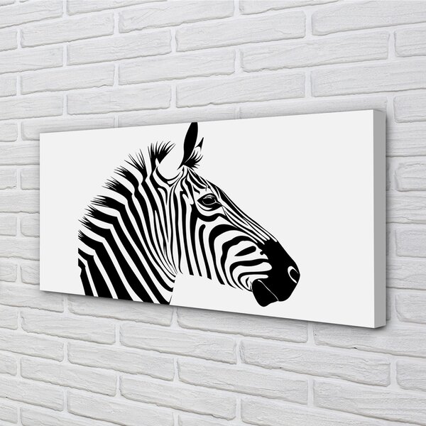 Quadro su tela Illustrazione zebra 100x50 cm