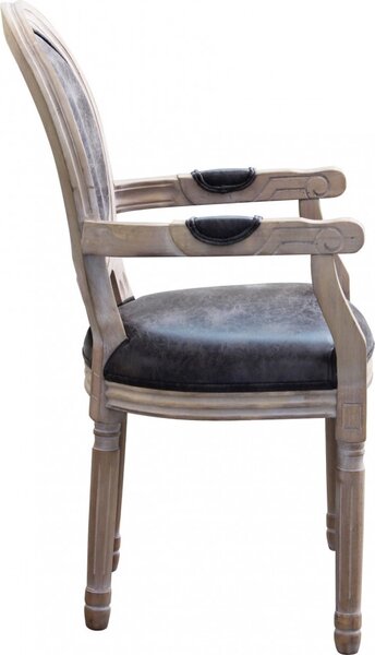 DecHome Poltrona Classica in Ecopelle Dimensioni 55x46x96 colore Nero - Denver