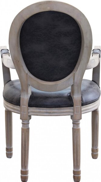 DecHome Poltrona Classica in Ecopelle Dimensioni 55x46x96 colore Nero - Denver