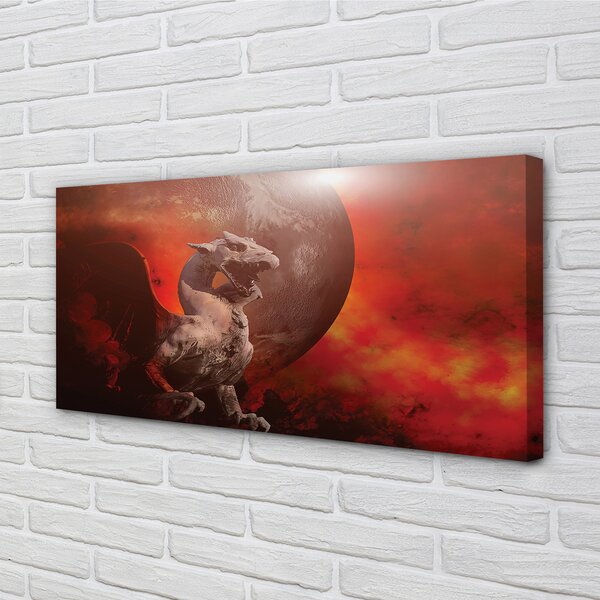 Quadro su tela Drago di fuoco 100x50 cm