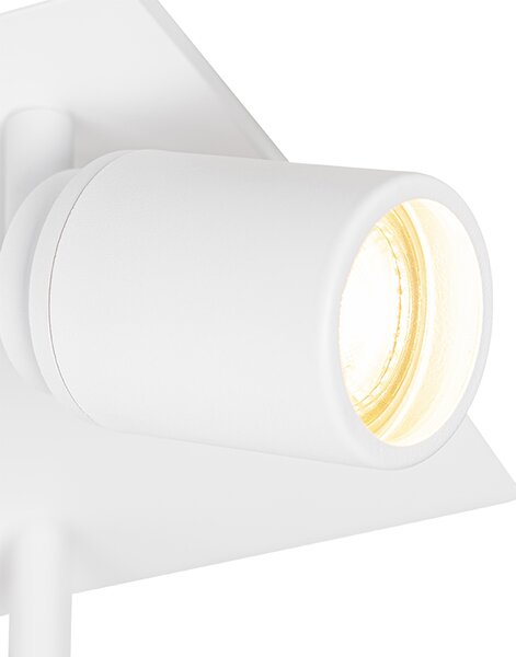 Faretto da bagno Smart bianco quadrato 3 luci IP44 incl. 3 Wifi GU10 50mm - Ducha
