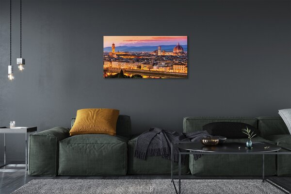 Quadro su tela Cattedrale notturna panorama Italia 100x50 cm