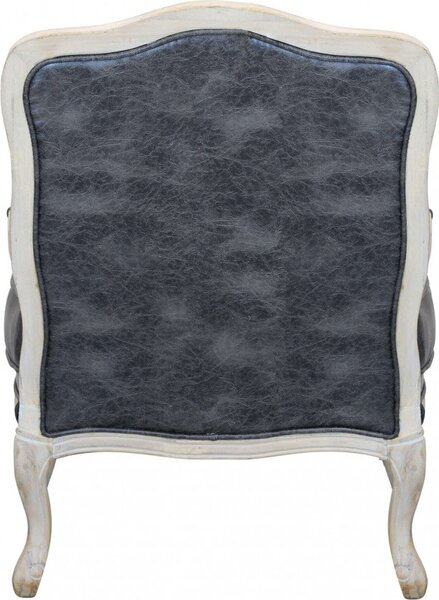 DecHome Poltrona Classica in Ecopelle Dimensioni 64x72x92 colore Grigio - Cremona