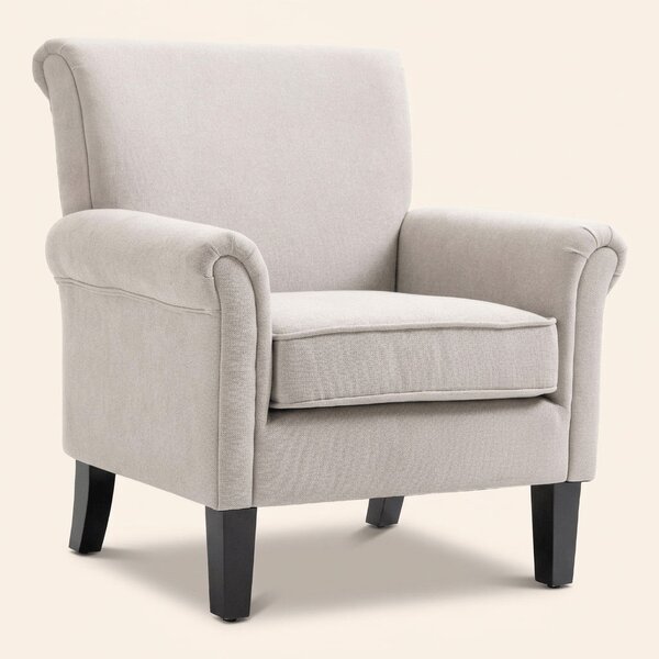 DecHome Poltrona Classica in Tessuto Dimensioni 79x78x87 colore Grigio