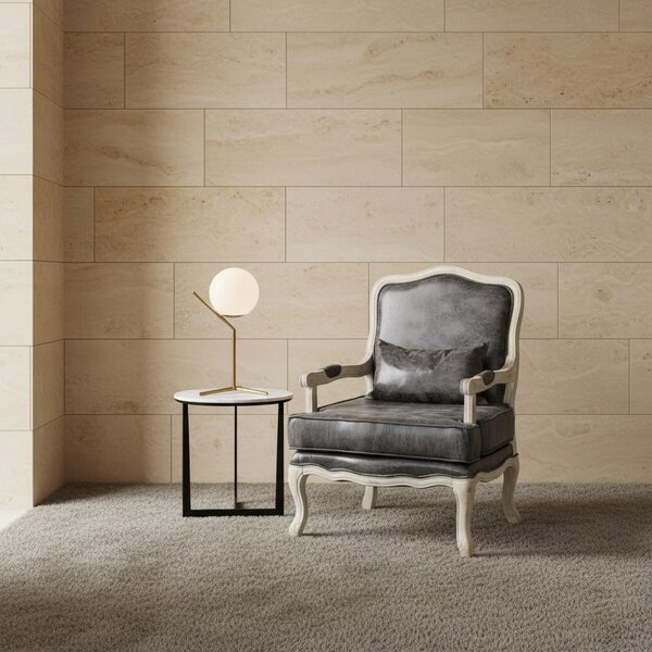 DecHome Poltrona Classica in Ecopelle Dimensioni 64x72x92 colore Grigio - Cremona