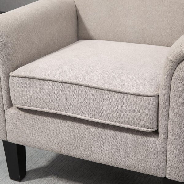 DecHome Poltrona Classica in Tessuto Dimensioni 79x78x87 colore Grigio