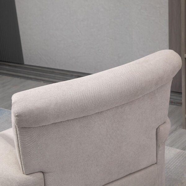 DecHome Poltrona Classica in Tessuto Dimensioni 79x78x87 colore Grigio