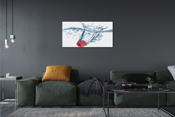 Quadro su tela Acqua di lampone 100x50 cm