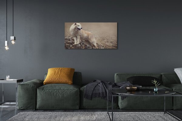 Quadro su tela Mountain di lupo 100x50 cm