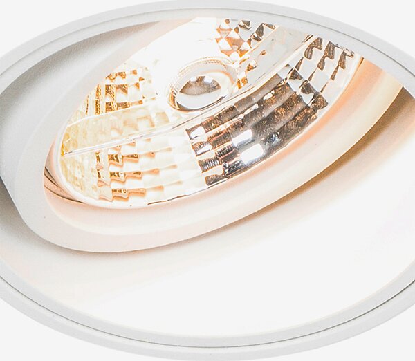 Faretto da incasso moderno bianco senza cornice - Impact 70