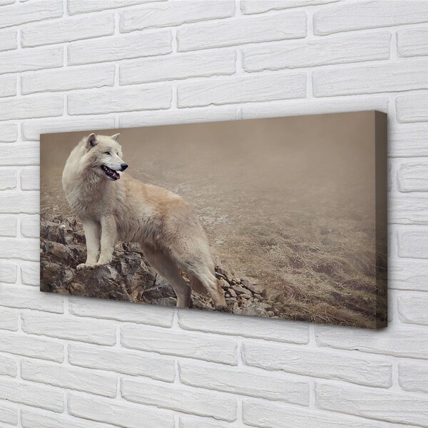 Quadro su tela Mountain di lupo 100x50 cm
