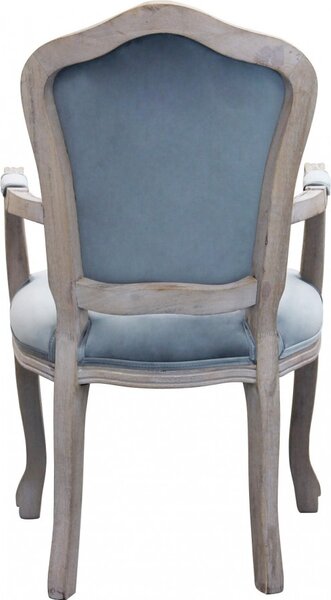DecHome Poltrona Classica in Velluto Dimensioni 55x51x100 colore Grigio - Coritiba