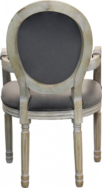 DecHome Poltrona Classica in Velluto Dimensioni 55x46x96 colore Taupe - Denver