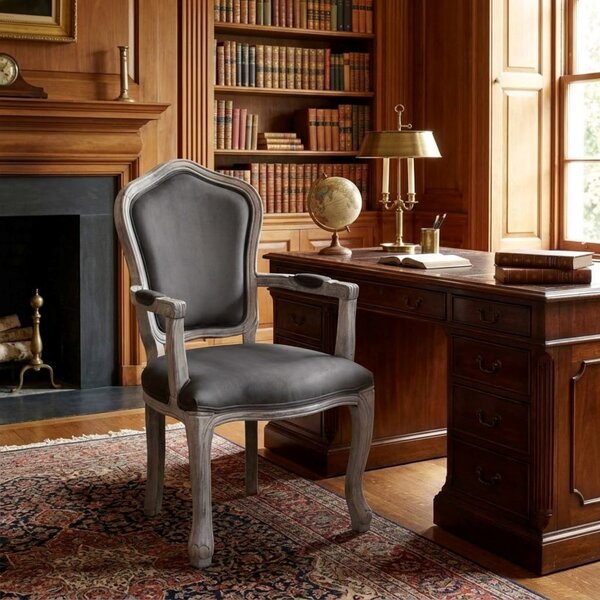 DecHome Poltrona Classica in Velluto Dimensioni 55x51x100 colore Taupe - Coritiba