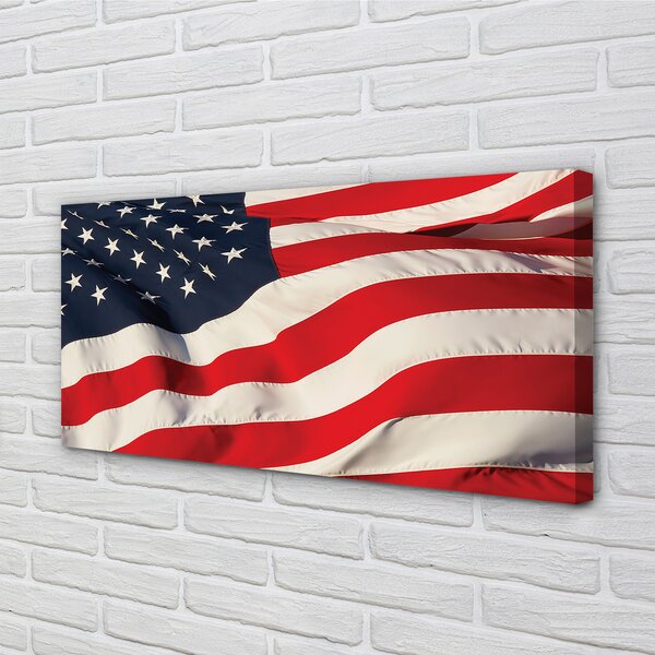 Quadro su tela Flag degli Stati Uniti 100x50 cm