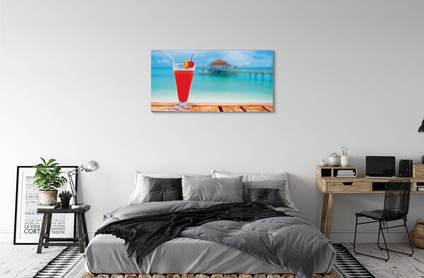 Stampa quadro su tela Cocktail by the mare 100x50 cm
