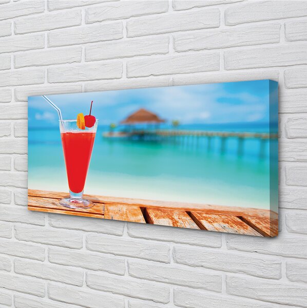 Stampa quadro su tela Cocktail by the mare 100x50 cm