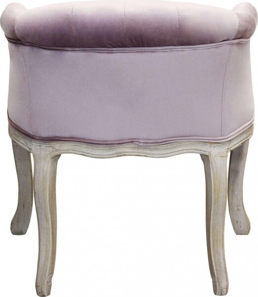 DecHome Poltrona Classica in Velluto Dimensioni 61x61x71 colore Rosa - Detroit