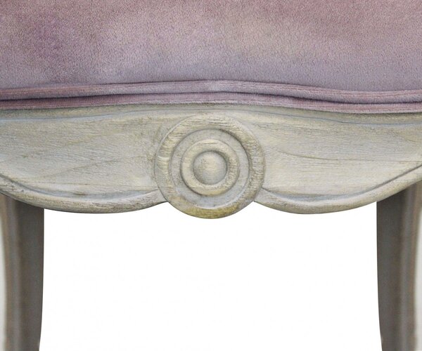 DecHome Poltrona Classica in Velluto Dimensioni 61x61x71 colore Rosa - Detroit