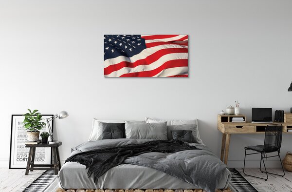 Quadro su tela Flag degli Stati Uniti 100x50 cm