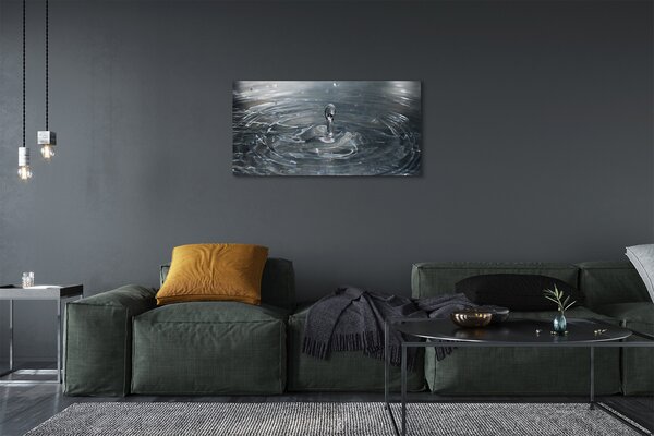 Quadro su tela Spruzzo di goccia d'acqua 100x50 cm