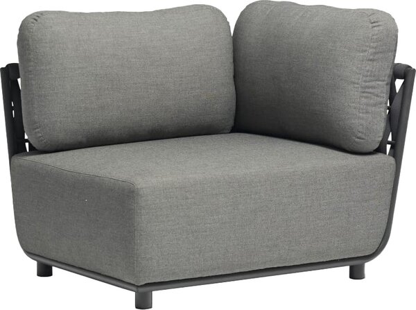 VivaGarden Poltrona da Esterno Angolare Destro in Alluminio Dimensioni 102x85x83 cm colore Antracite