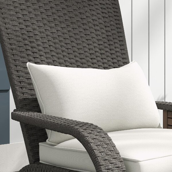 VivaGarden Poltrona da Esterno con Pouf in Rattan PE Dimensioni 64x82x89 cm colore Grigio/Crema