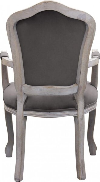 DecHome Poltrona Classica in Velluto Dimensioni 55x51x100 colore Taupe - Coritiba