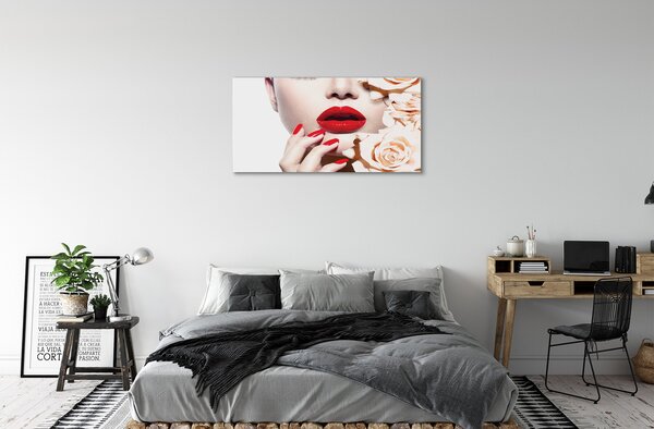 Quadro su tela Rose 100x50 cm