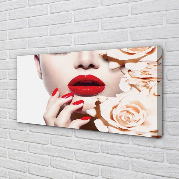 Quadro su tela Rose 100x50 cm