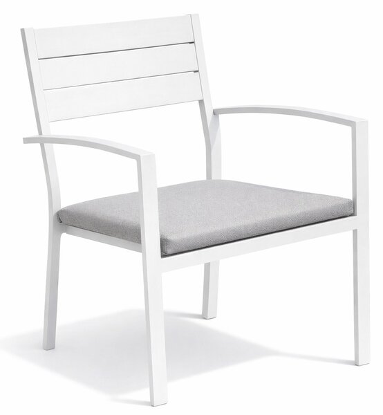 VivaGarden Poltrona da Esterno in Alluminio Dimensioni 59x58x87,2 cm colore Bianco