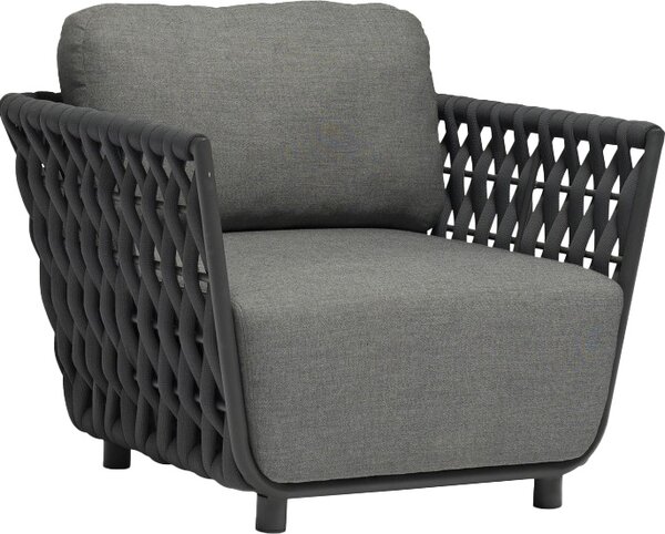 VivaGarden Poltrona da Esterno in Alluminio Dimensioni 93x85x83 cm colore Antracite