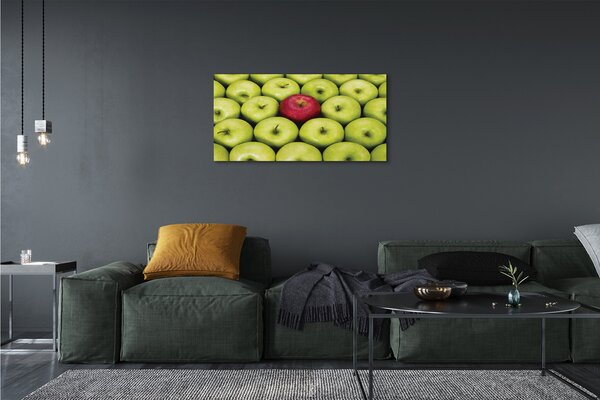 Quadro su tela Mele verdi e rosse 100x50 cm