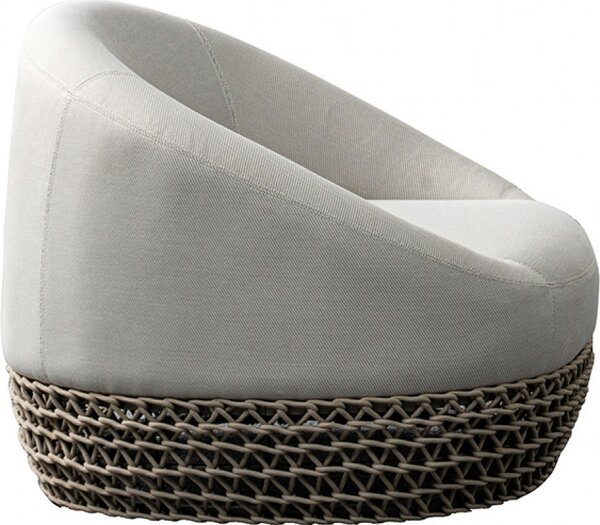 VivaGarden Poltrona da Esterno in Alluminio/Corda Dimensioni 91x91x73 cm colore Beige